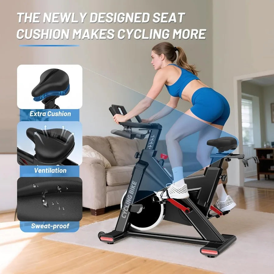 Spin Bike Adjustable Seat & Cushion