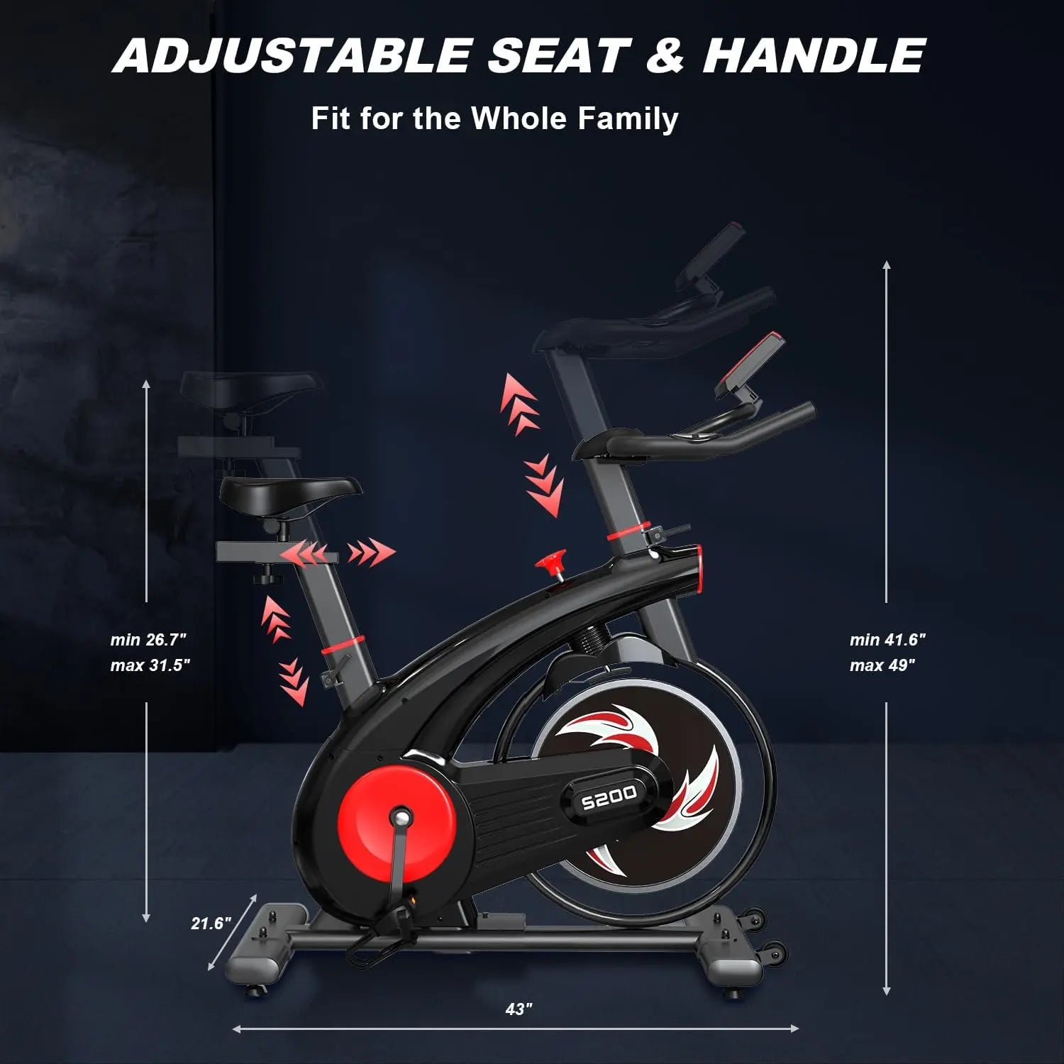 Adjustable Exercise Spin Bike
