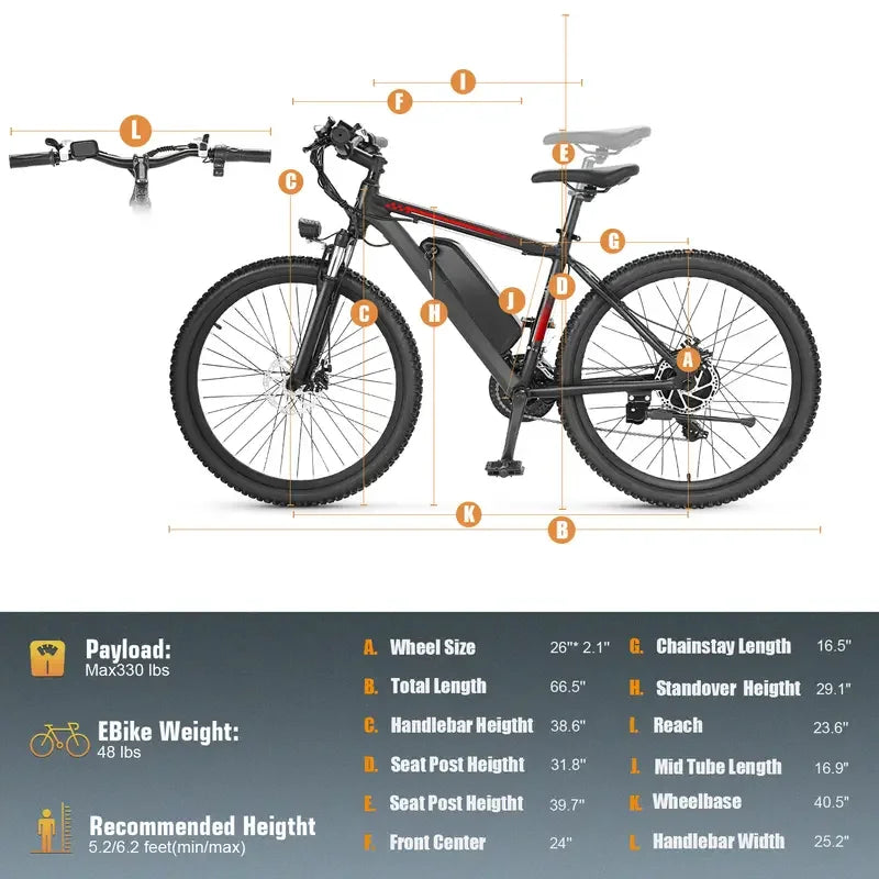 26" Mountain Electric Bike