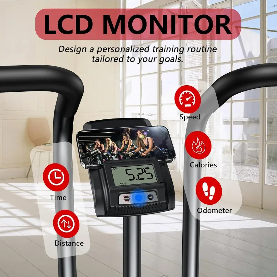 Air Resistance Exercise Bike with Dual Handles