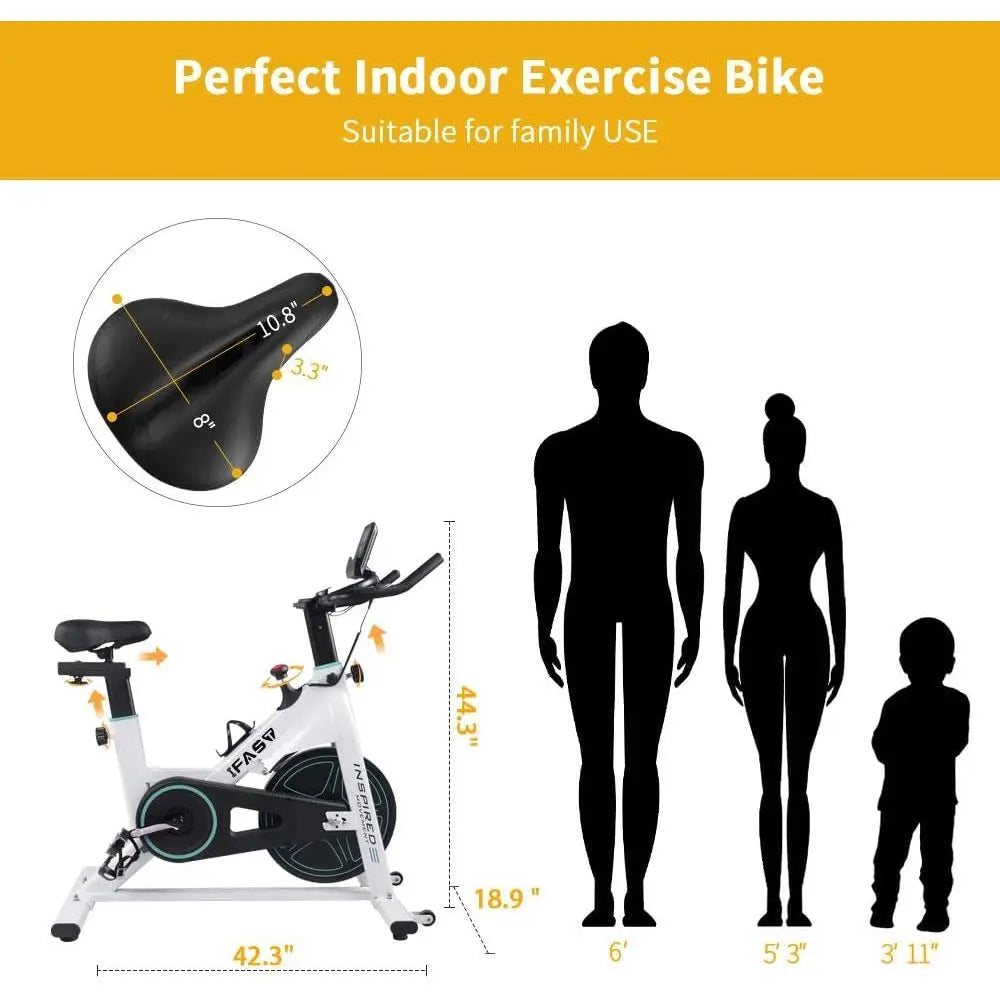 Spin Bike with LCD Monitor & Cushioned Seat