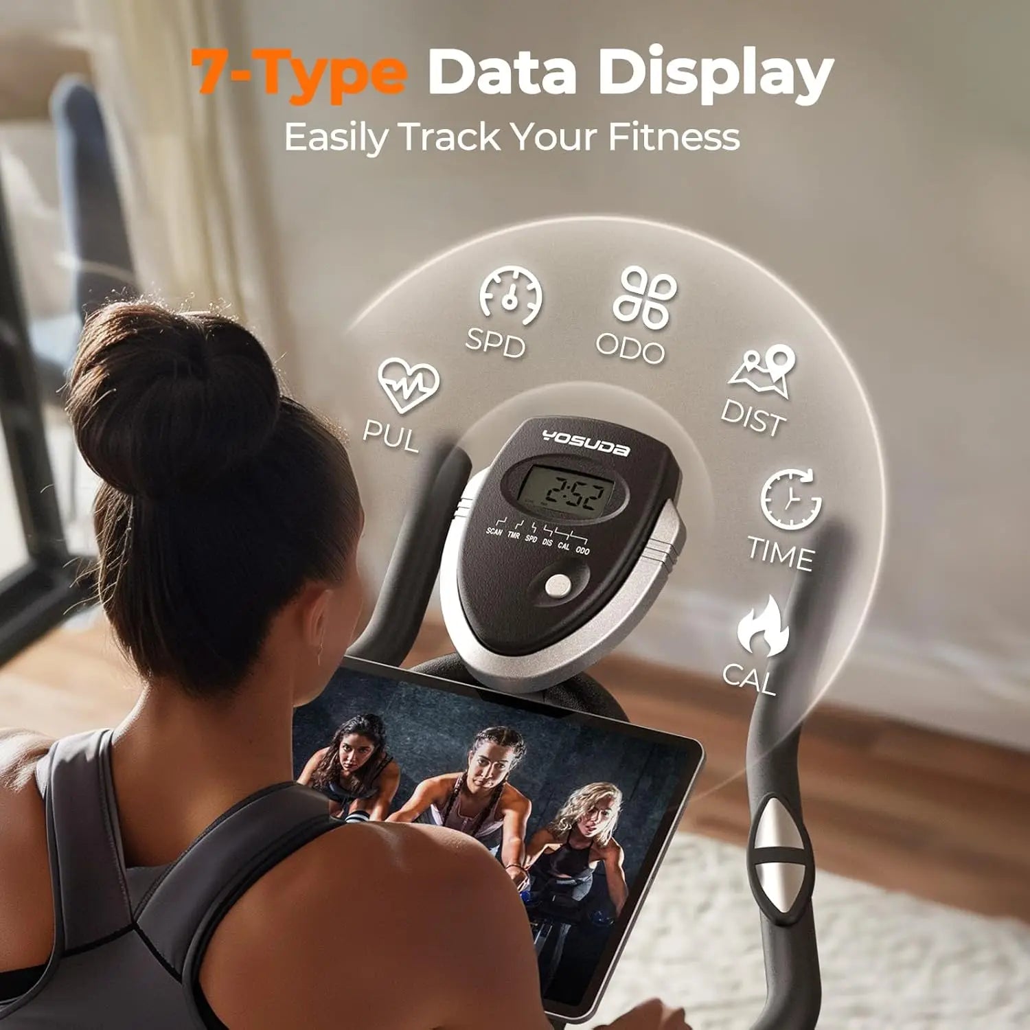 Magnetic Spin Bike with Tablet Mount