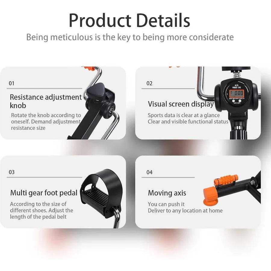 Compact Pedal Exerciser for Elderly Users