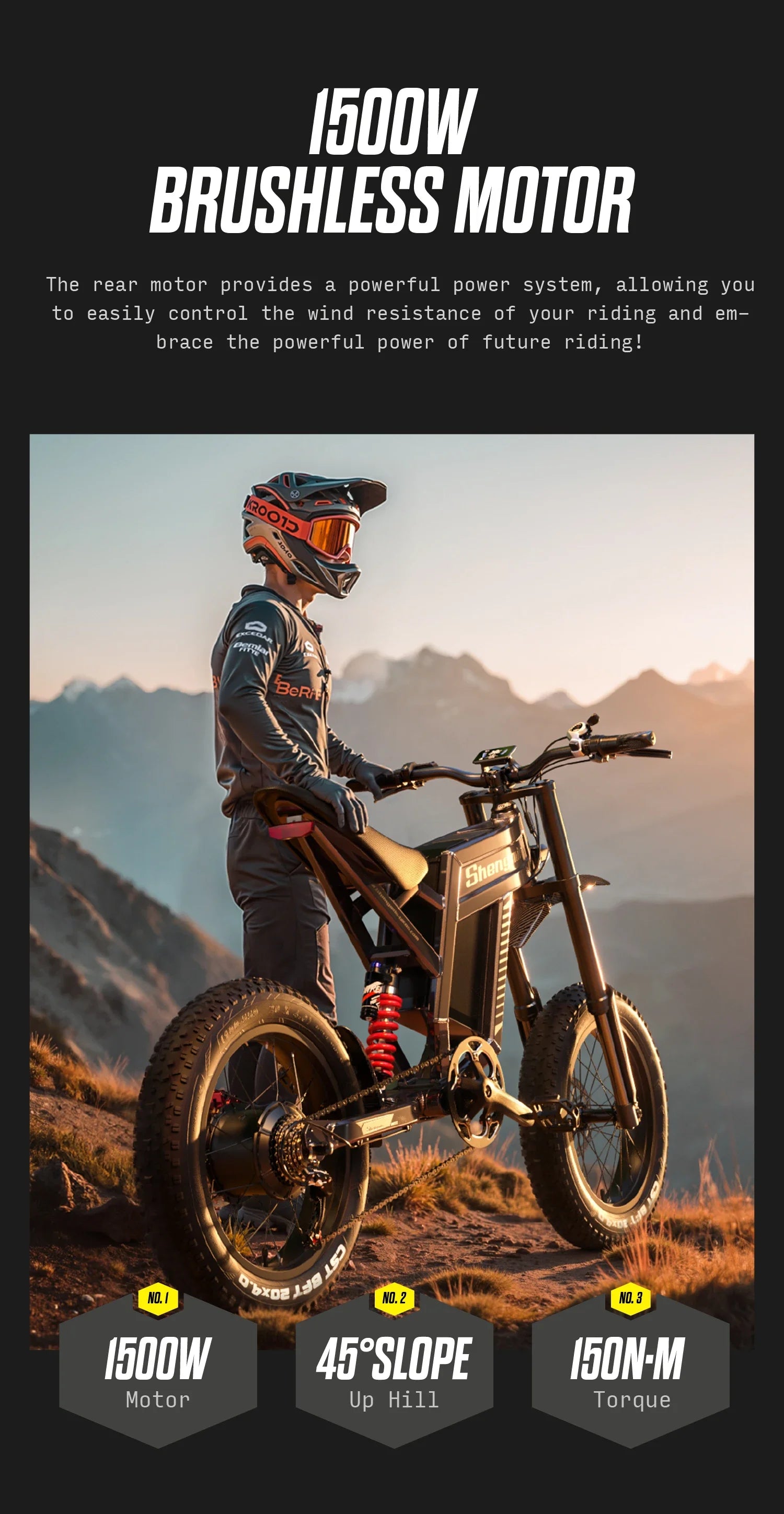 Shengmilo S900 1500W Electric Mountain Bike