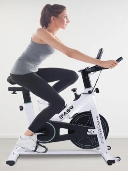 Spin Bike with LCD Monitor & Cushioned Seat