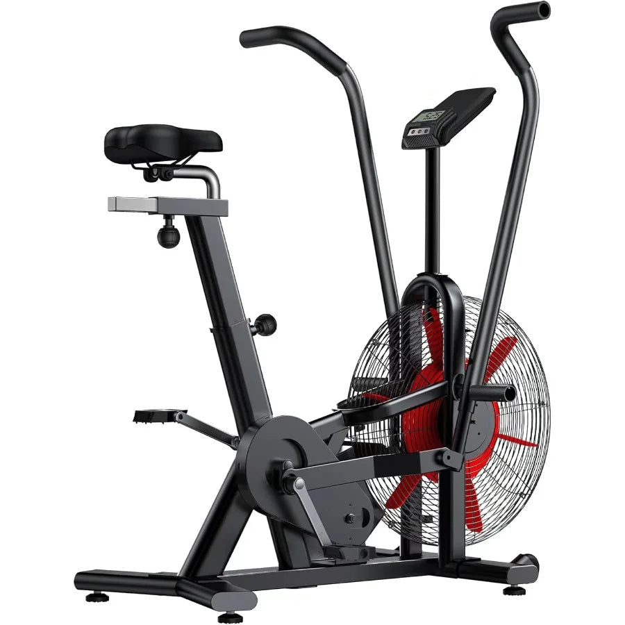 Air Resistance Exercise Bike with Dual Handles