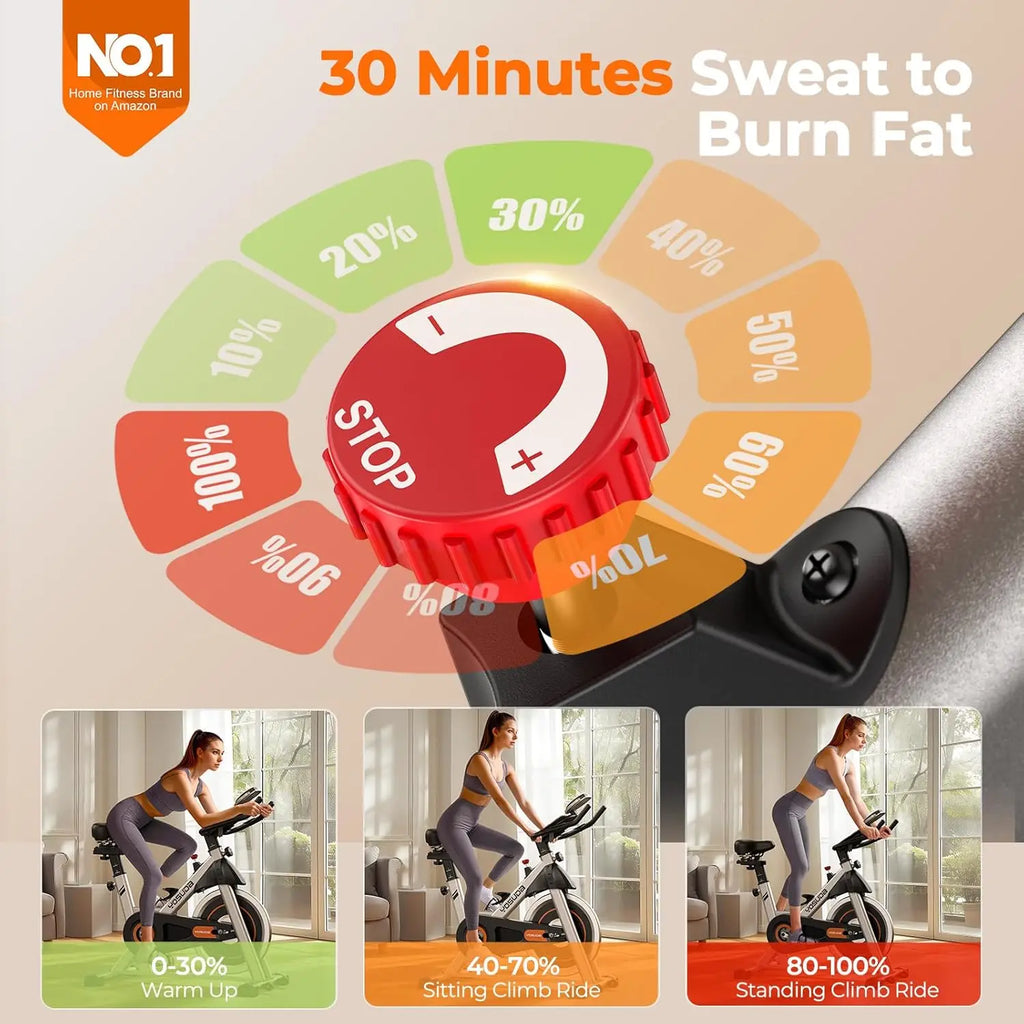 Magnetic Spin Bike with Tablet Mount