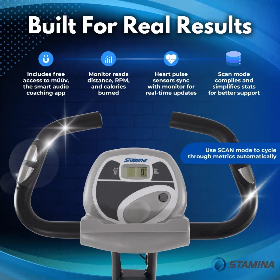 Cardio Folding Bike with Heart Rate Sensors