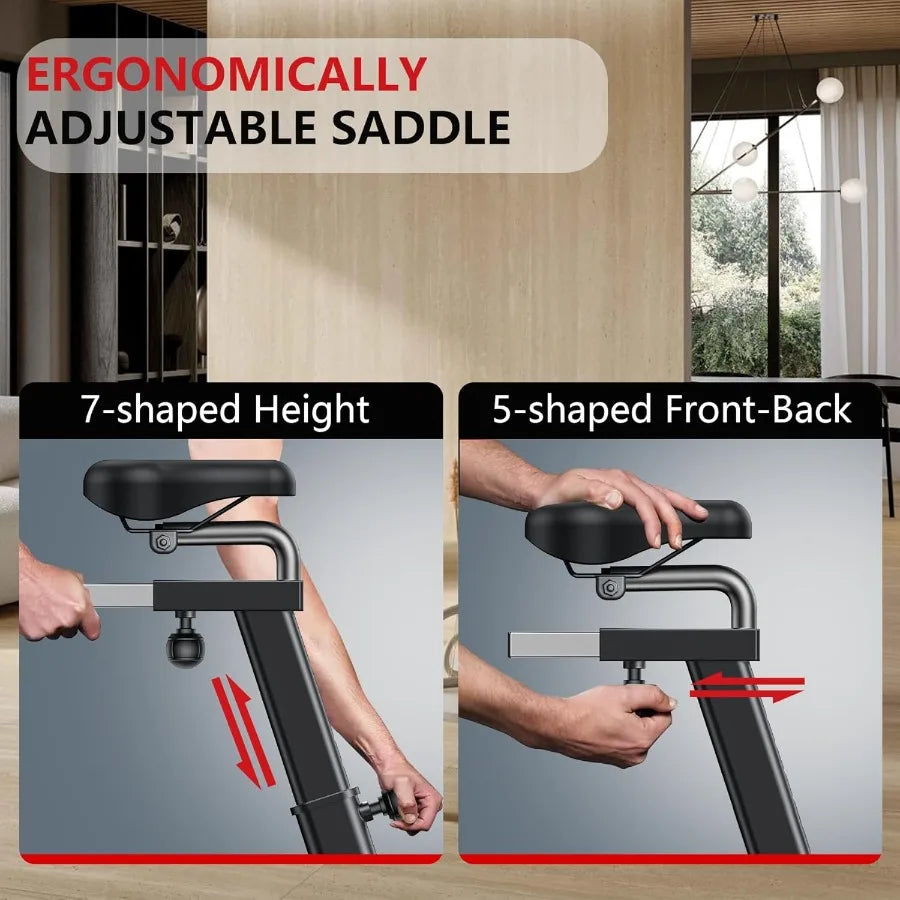 Air Resistance Exercise Bike with Dual Handles