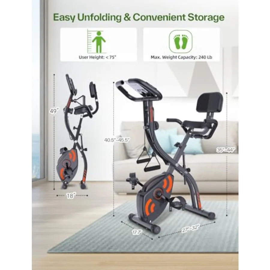 Foldable 4-in-1 Stationary Bike
