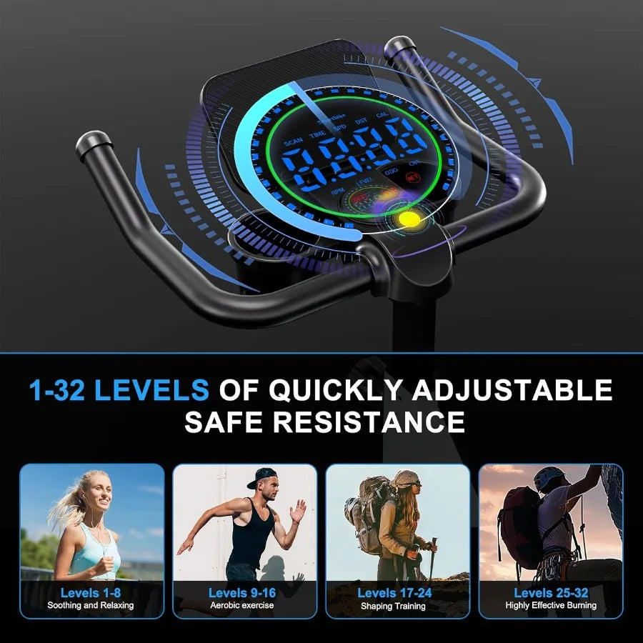 Magnetic Exercise Bike – 32 Levels Resistance