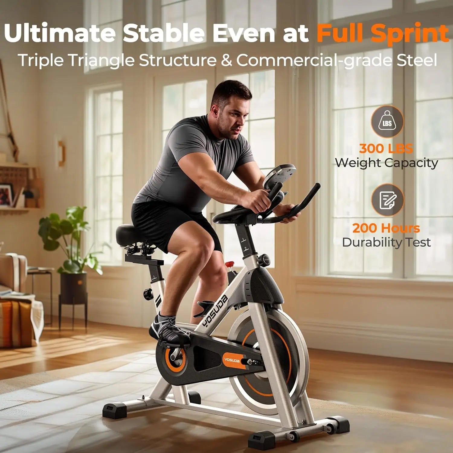 Magnetic Spin Bike with Tablet Mount