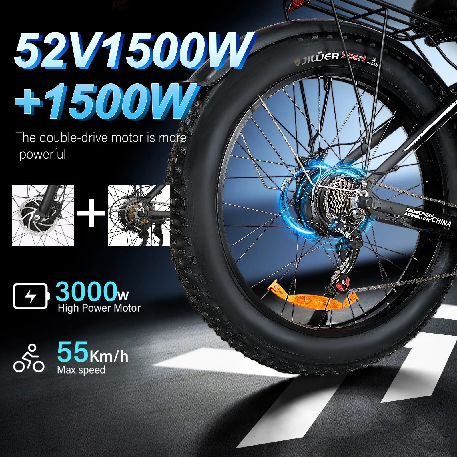 BAOLUJIE 2602 3000W Electric Bike
